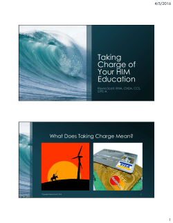 Taking Charge of Your HIM Education