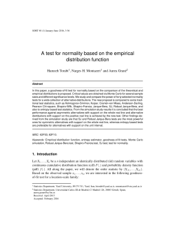 A test for normality based on the empirical distribution function