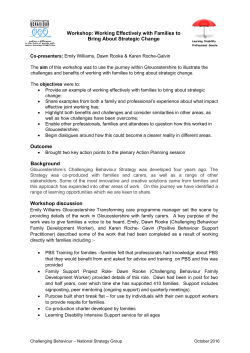 Workshop - Challenging Behaviour Foundation