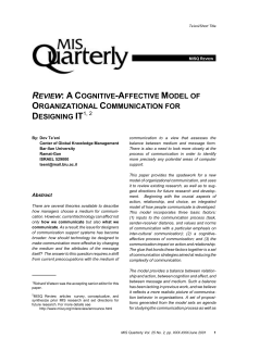 review:acognitive-affective model of organizational communication