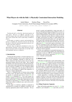 What Players do with the Ball: A Physically - Infoscience