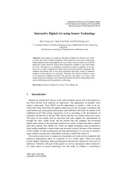 Interactive Digital Art using Sensor Technology