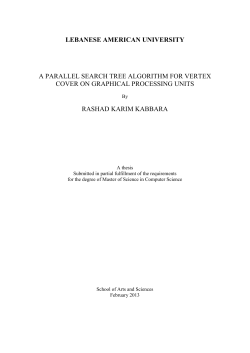 lebanese american university a parallel search tree algorithm for