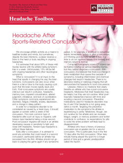 Headache After SportsRelated Concussion