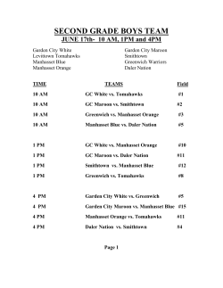 page 7 third grade girls june 17th- 10 am, 1 pm and 4 pm garden city