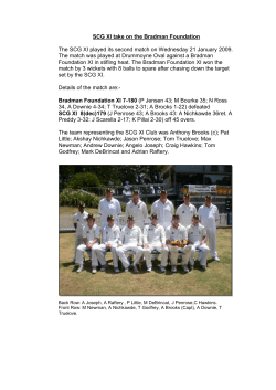The SCG XI played its second match on