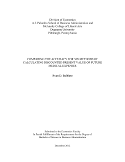 Comparing the Accuracy for Six Methods of Calculating Discounted