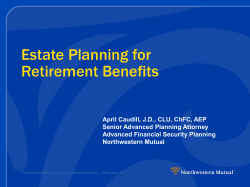 Estate Planning for Retirement Benefits