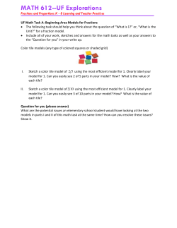 MATH 612 --UF Explorations