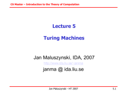 CS Master &ndash; Introduction to the Theory of Computation