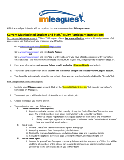 Current Matriculated Student and Staff/Faculty Participant Instructions