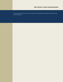 Safe&bull;Connect | Game Console Detection