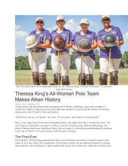 Theresa King`s All-Woman Polo Team Makes Aiken
