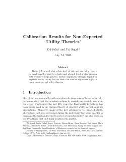 Calibration Results for Non-Expected Utility Theories
