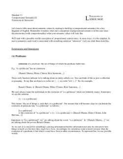 Extensions, Intensions