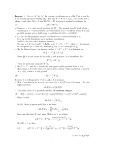 (xi) be normal coordinates on a nbhd U of p, and let &gamma; be a radial