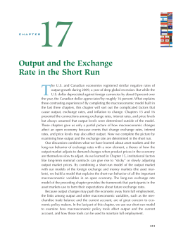 Output and the Exchange Rate in the Short Run
