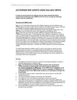 AUTHORISED BSP AGENTS USING SAA (083) VMPDS