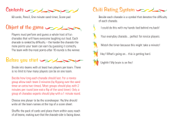 Contents Object of the game Before you start Chili Rating System