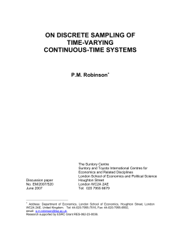 on discrete sampling of time-varying continuous