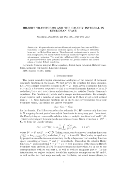 HILBERT TRANSFORMS AND THE CAUCHY INTEGRAL IN
