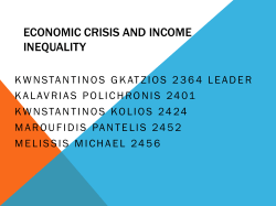ECONOMIC CRISIS AND INCOME inequality - E