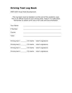 Driving Test Log Book