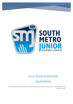 2014 Team managers handbook - Hampton Rovers Football Club