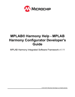 MPLAB Harmony Configurator Developer`s Guide
