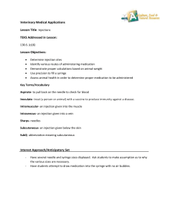 Lesson 6C - Injections - Educational Excellence