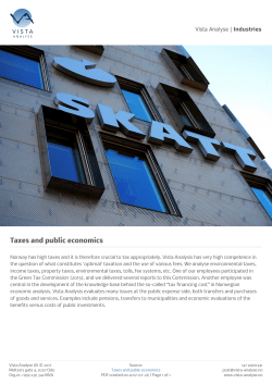 Taxes and public economics