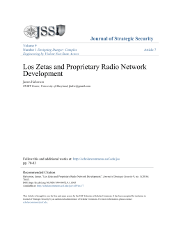 Los Zetas and Proprietary Radio Network Development