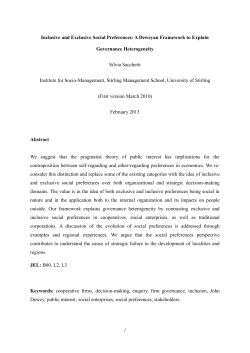 Inclusive and Exclusive Social Preferences: A Deweyan Framework