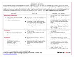 Changes in Behavior Chart