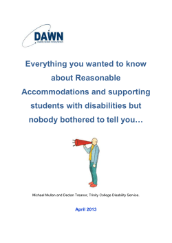Reasonable Accommodations Guide for Lecturers