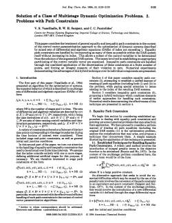 Solution of a Class of Multistage Dynamic Optimization Problems. 2