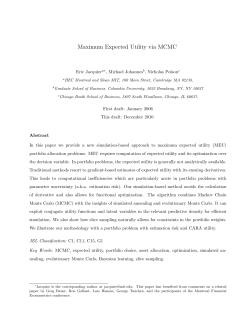 Maximum Expected Utility via MCMC