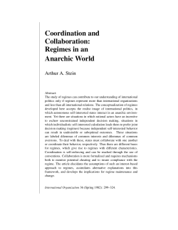 Coordination and Collaboration: Regimes in an
