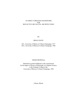 an object-oriented framework