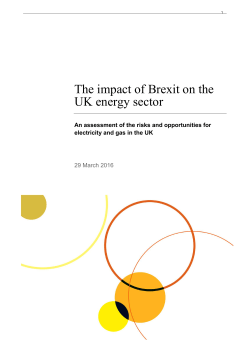 the impact of Brexit on the UK energy sector