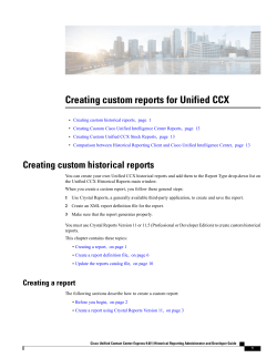 Creating custom reports for Unified CCX