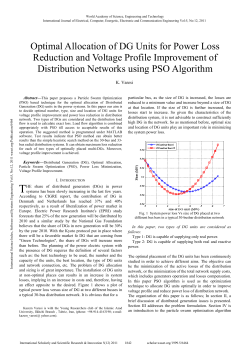 Optimal Allocation of DG Units for Power Loss Reduction and