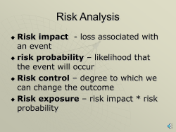 Risk Analysis with narration