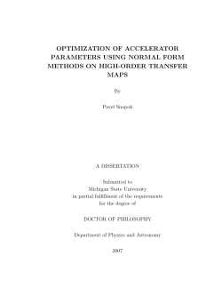 Optimization of accelerator parameters using normal form methods