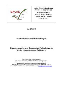 Non-cooperative and Cooperative Policy Reforms