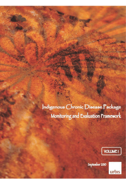 Monitoring and Evaluation Framework, Indigenous Chronic Disease