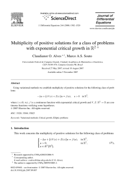 Multiplicity of positive solutions for a class of problems with