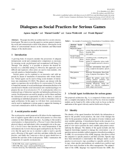 Dialogues as Social Practices for Serious Games