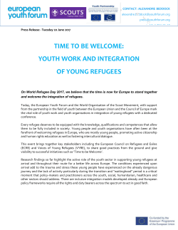 of young refugees - European Youth Forum