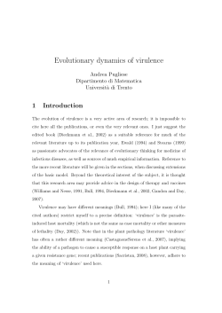 Evolutionary dynamics of virulence